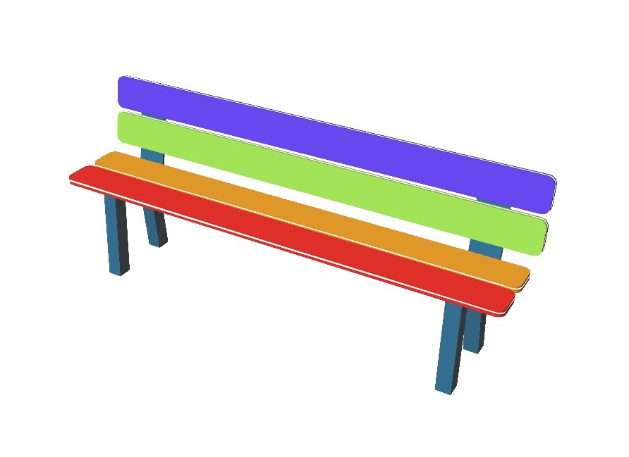 BANC ARC EN CIEL